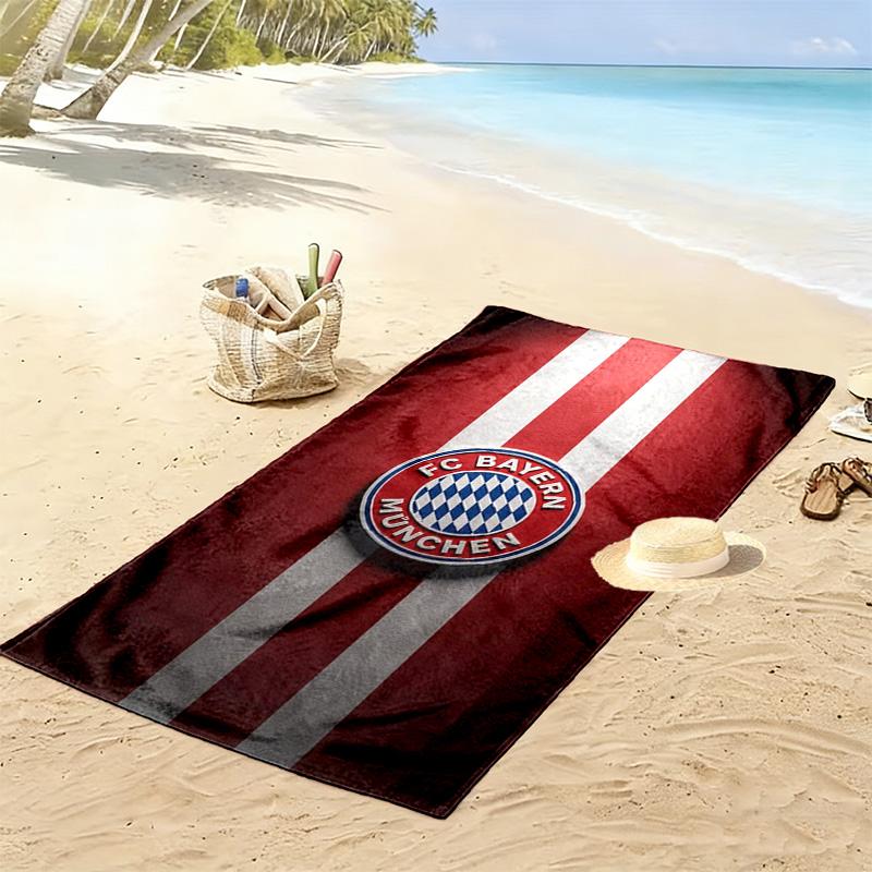 Asciugamano da Spiaggia con Stampa FC Bayern Monaco, Asciugamano Grande Morbido Asciugatura Rapida per Spiaggia Campeggio Nuoto