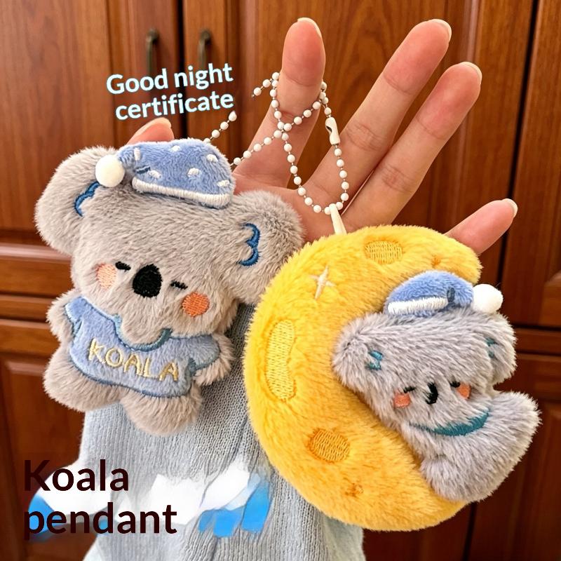 Cute Koala Plush Keychain Mini Stuffed Animal Pendant Soft Doll Ornament For Backpack Bag Decor Birthday Party Gifts