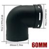 6X 42/60/75/90mm Plastic L-Shaped Air Pipe Elbow Outlet Connector For Webasto Eberspaecher Diesel Parking Car Heater Accessories