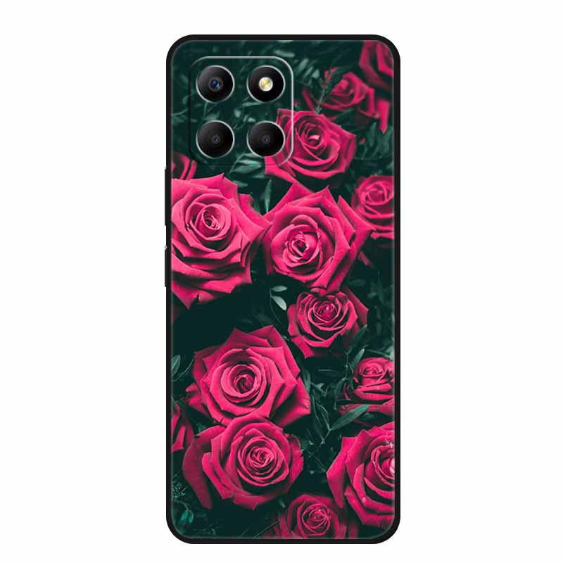 Etui For Honor X6a Zwierzęta TPU Silikon Miękki Tylny Pokrowiec na Telefon dla Huawei Honor X6a HonorX6A 2023 Ochronny Wilk Czarny Fajny Capa