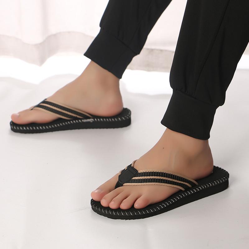 Slippers Men Summer Flip Flops Beach Sandals Anti-Slip Casual Flat Shoes High Quality Slippers Indoor House Shoes for Men