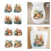 2x Ocean Toilet Stickers Under The Sea Toilet Seat Lid Cover Stickers Wall