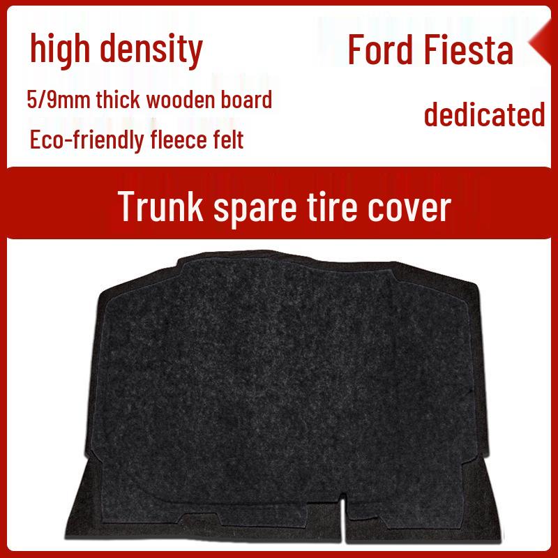 Ford Fiesta Hatchback/Sedan Rear Trunk Spare Tire Cover & Luggage Compartment Partition Mat