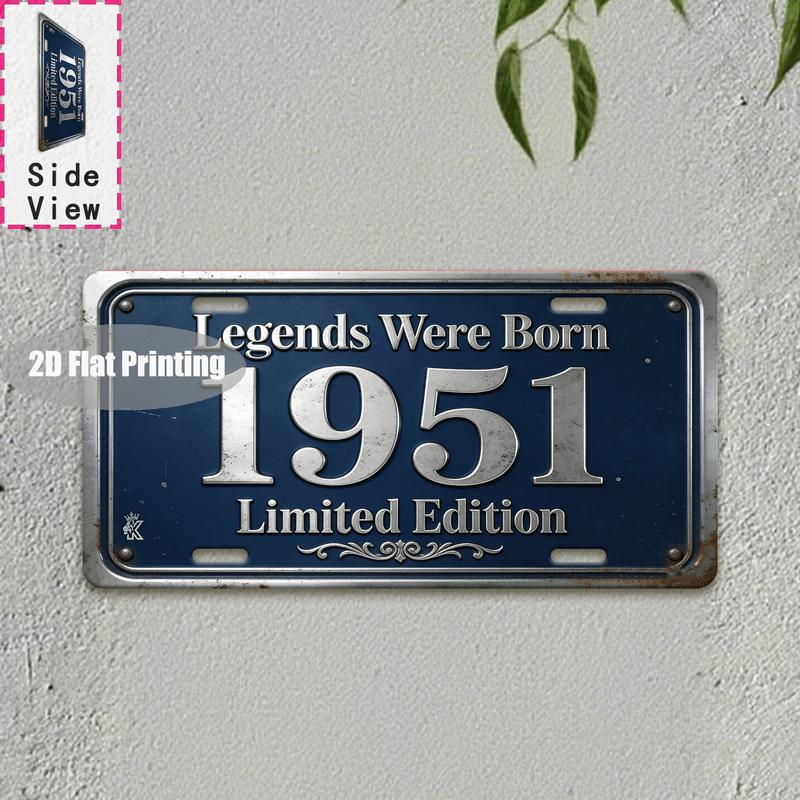 Tin Sign  Vintage Durable Metal Plaque Wall Decor Home Office Bar Man Cave Global City Coordinate Birth Year License Plate W