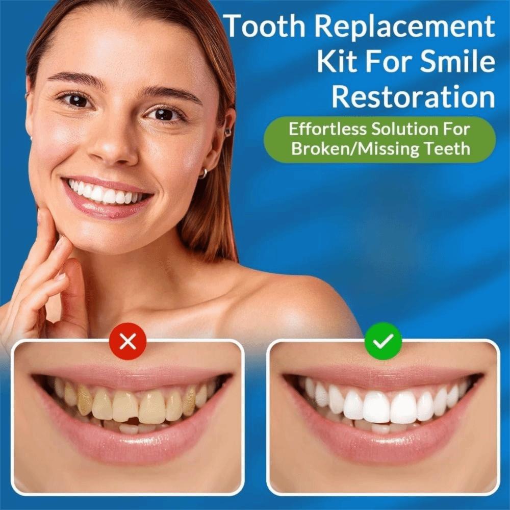 6Pcs Natural Shade Denture Temporary Filling Kit Gap Filling Temporary Tooth Replacement Kit  Home