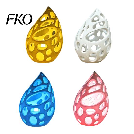 Elegant Tabletop Decor 3D Printed Hollow Droplet Candle Holder, Minimalist Candlestick, Matte White Hollowed-out Design Candlestick for