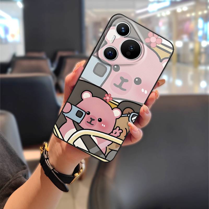 Full wrap Protective Phone Case For Huawei P70 Pro/Pura 70 Pro+ Back Cover TPU Waterproof Cartoon Couple Phone Pouch