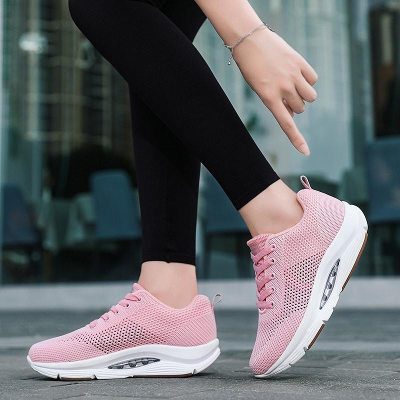 Tenis Women Sneakers Cushion Walking Shoes Breathable Gym Jogging Shoes for Woman Lace Up Platform Sport Shoe Tenes Feminino