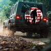 1pc, Weather-Resistant RV Tire Cover, Designed With The American Flag, Made Of Polyester, Suitable For Jeep Tires During Road Tr