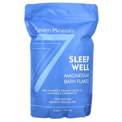 Labi izgulieties, magnija vannas pārslas, lavandas un ciedra koks, 3 mārciņas (1,36 kg)