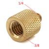 1Pc Tripod Camera Thread Screw Adapter 3/8 To 1/4 Female Male Converter Brass