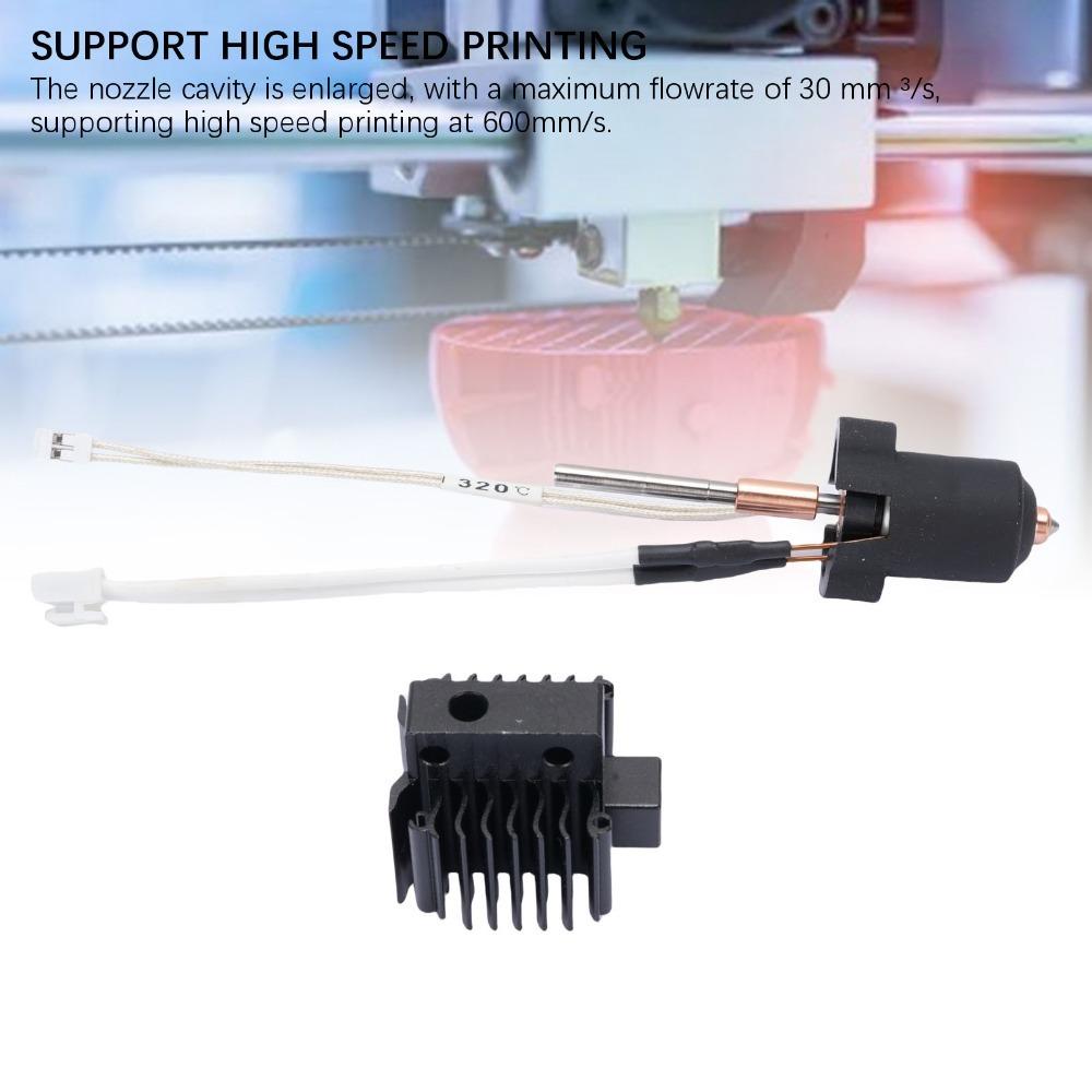 With Heatsink 3D Printer Hotend 0.4mm Nozzle Quick Swap Nozzle Hotend  For 3D Printer