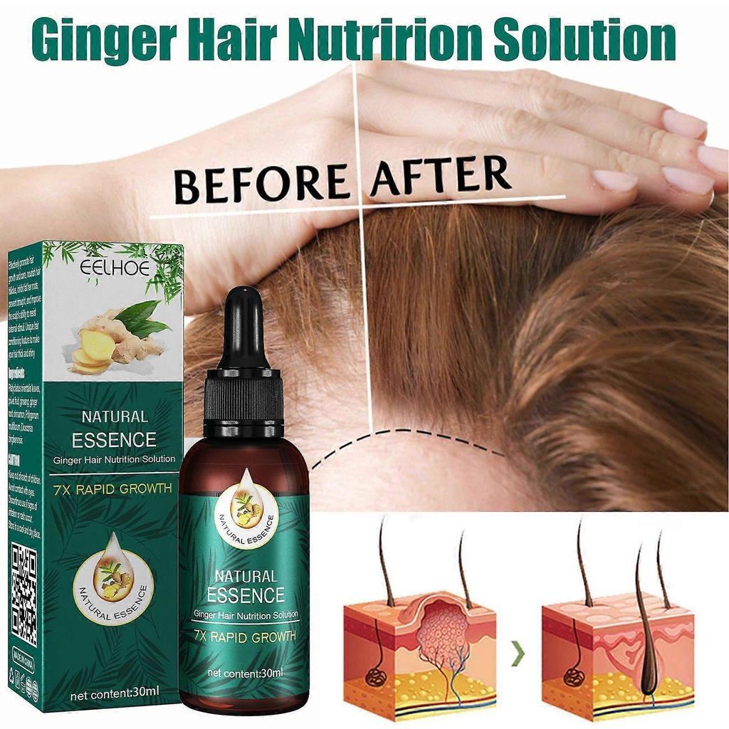 Ginger hair care essential oil makes hair soft and shiny, nourishing essential