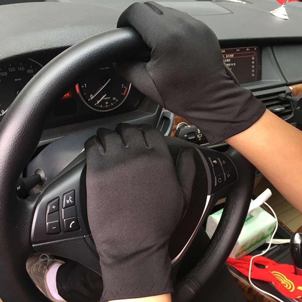 1 Pair Spring Summer Spandex Gloves Black White Etiquette Thin Stretch Gloves Dance Tight White Jewelry Gloves Gloves For Male