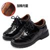 Spring and Autumn New Casual Lace-up Black Boy Leather Shoes Hollowed Out Feet Breathable British Korean Version of Small Children's Shoes