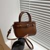 Womens Pu Small Square Bag With Top Zipper And Internal Phone Pocket For Daily Use
