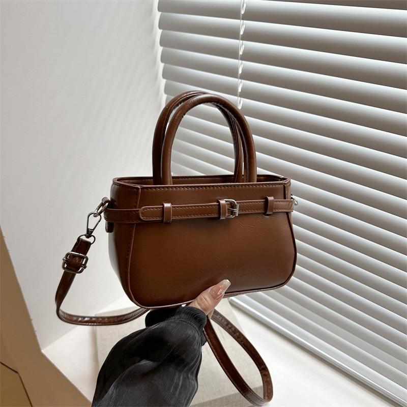 Womens Pu Small Square Bag With Top Zipper And Internal Phone Pocket For Daily Use