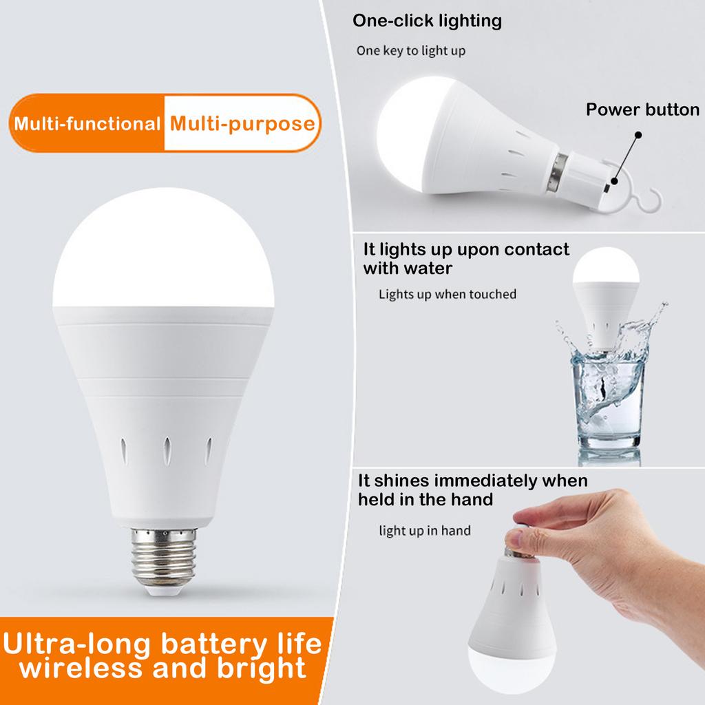 12W Super Bright LED Emergency Light, Rechargeable Portable Backup Light for Power Outages, Long Battery Life, and Shockproof Design, Suitable for