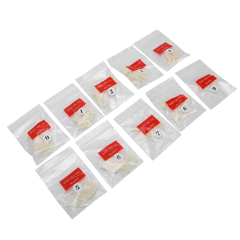500pcs Nail Tips Artificial Full Cover Manicure False Nail Tips Nail Art AccessoryNatural Color