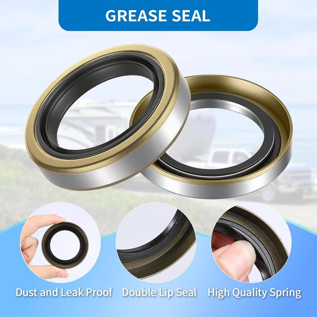 2 Pack Trailer Bearings Kit, High Speed And Rotary Quiet, L68149 L44649 Trailer Axle Bearings Kit, Fits For 1-3/8'' To 1-1/16'' 3500 Lbs Trailer Axle