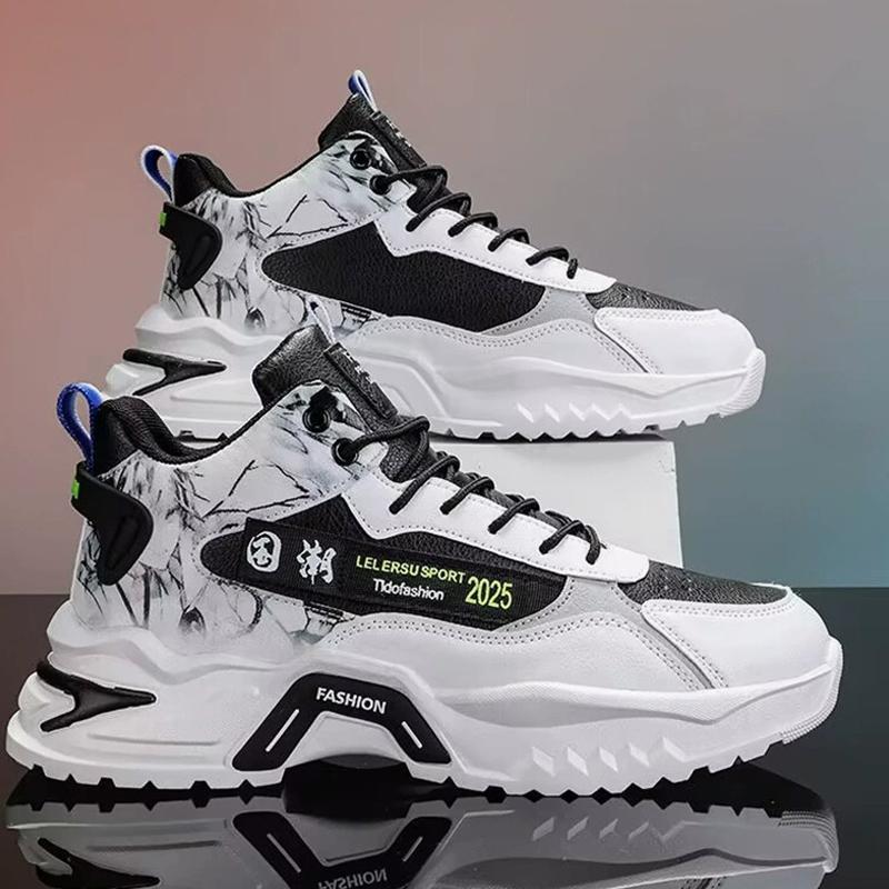 Men Shoes Non-slip Shoes Men's Fashion Shoes Breathable Casual Shoes Running Sneakers Men Lightweight Platform Increase Shoes Student Shoes