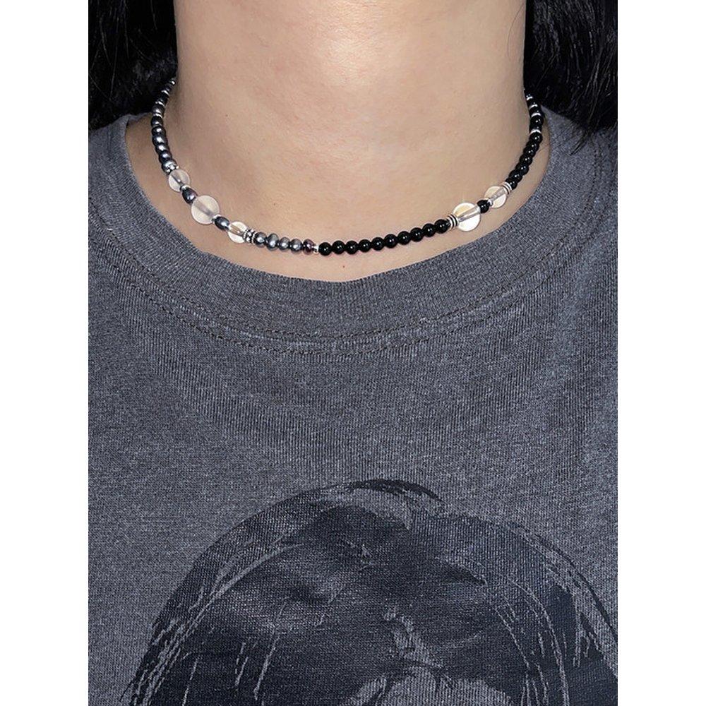 Half Gemstone Necklace