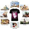 Yoga Cat Print Top Do What Makes You Happy Casual Tee Pure cotton T-shirt