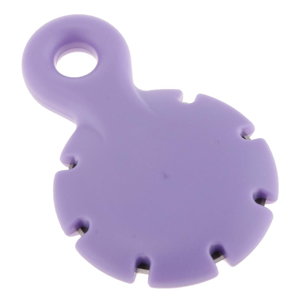 

Thread Cutter Pendant Paper Distress Tool Alloy Sewing Scuffer for Knitting and Crochet Projects фиолетовый