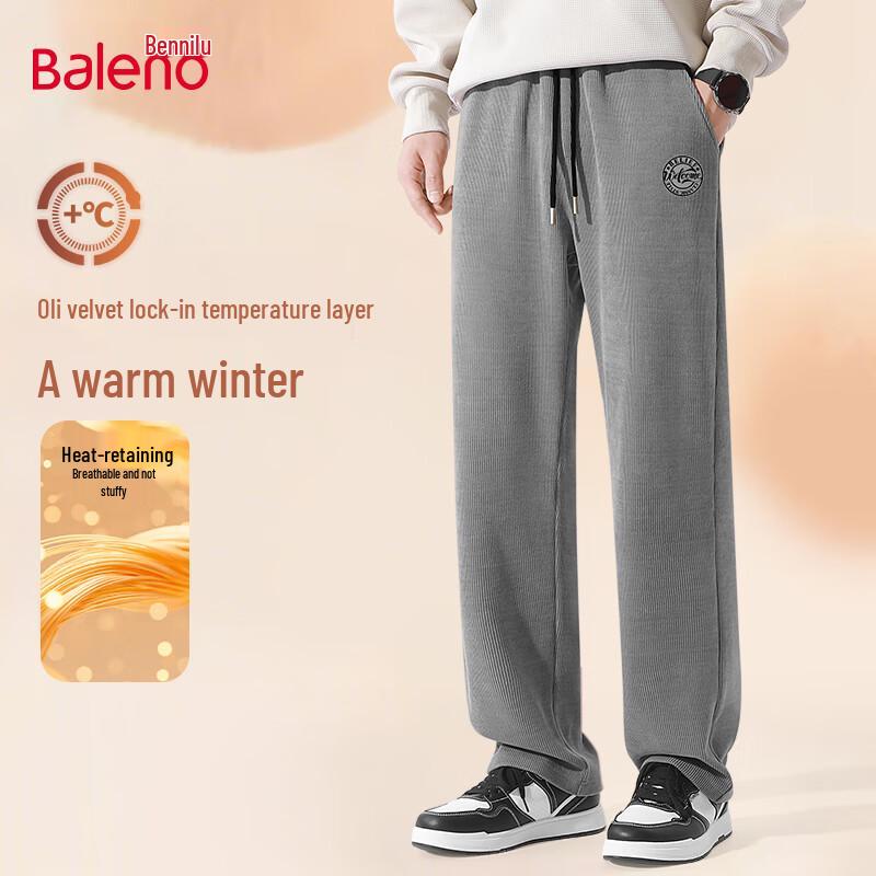 

Baleno Men s Maillard Retro Straight-Leg Oliu Velvet Pants M