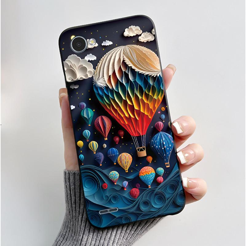 Cute Case For LG Q6 Fundas LG G6 Mini Capa Coque Printing Shell Protective Cover Soft Silicone Cartoon Black Casing