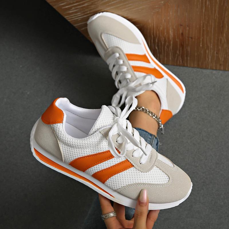 Women's large-size casual sports shoes New mesh versatile flat shoes Little white shoes