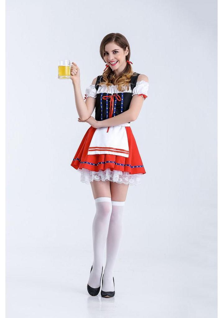 Halloween Oktoberfest Bierkönigin Kostüm für Festival oder Bühne