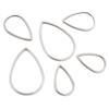 20pcs 13 26 32mm Stainless Steel Gold Plated Waterdrop Closed Frame Drop Rings For DIY Earring Jewelry Makings Findings Supplies