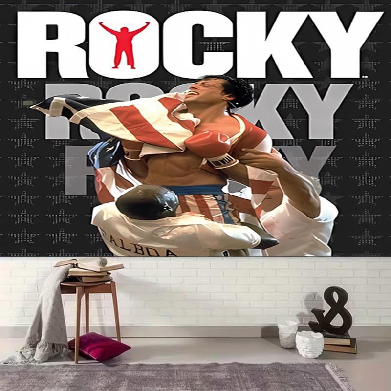 1pc The Champion of Boxing Rock-y Tapestry, Living Room, Bedroom, Office, Party Decor, Ideal Festive Gift