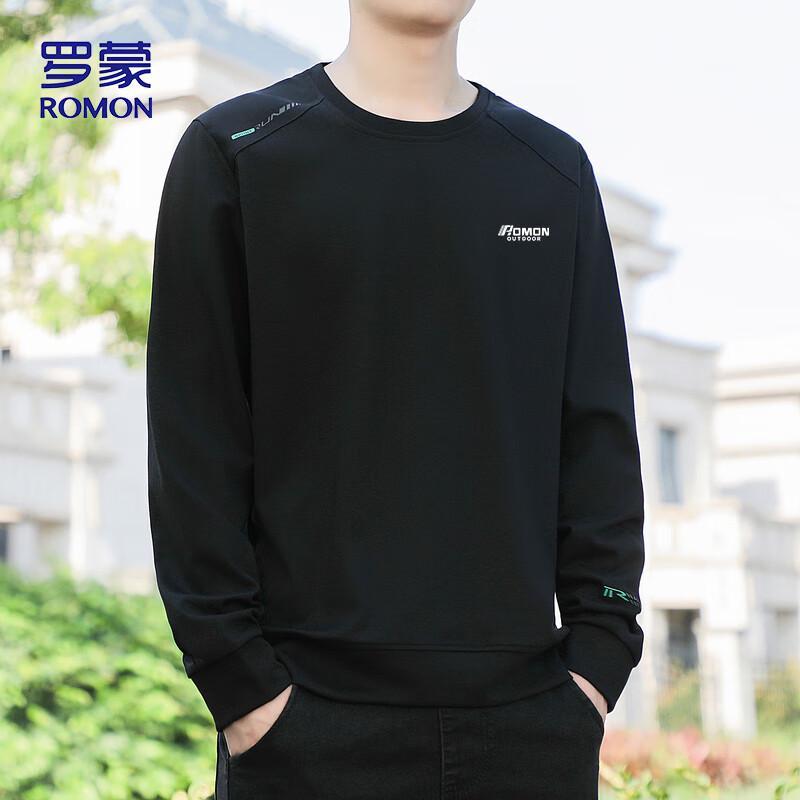 ROMON Men's WY90 Round Neck Casual Sweatshirt