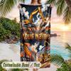 Construction Vehicles Theme Beach Towel Personalized Custom Name & Text Soft Quick Dry Beach Towel for Swimming Travel