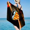 Valencia Cf Crest Design Microfiber Beach Towel, Lightweight And Quick-Dry, for Summer Travel, Beach Essential, Swimming Pool
