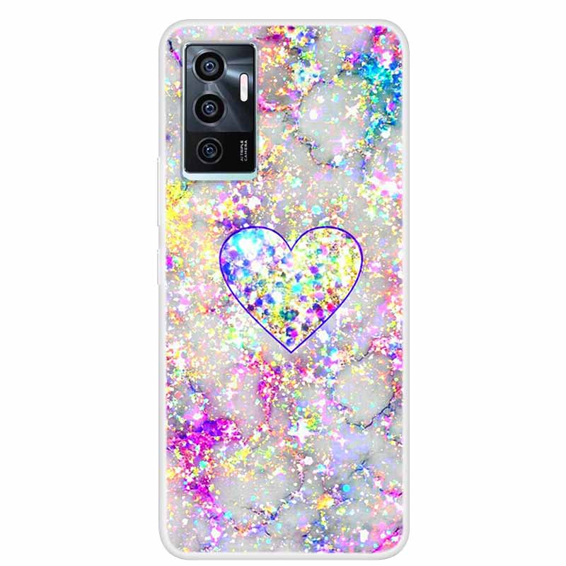 For vivo V23e V21E 5G 4G Cases Transparent Marble Soft TPU Silicone Back Covers for Vivo V21 5G Cases Clear Bumper for vivoV21
