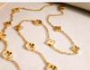 Classic Four-Leaf Clover Titanium Necklace with 18K Gold Plating - Niche, Luxurious Clavicle Chain Design