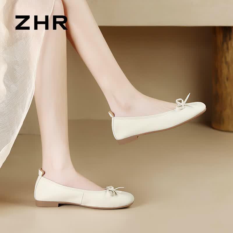 ZHR Women's French Style Flat Slip-On Shoes BK105