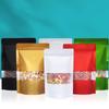 Colored Aluminum Foil Self-supporting Self Sealing Pouch Moisture Proof and Light Proof Sealed Packaging Bag Snack Multi-purpose Sealed Pocket
