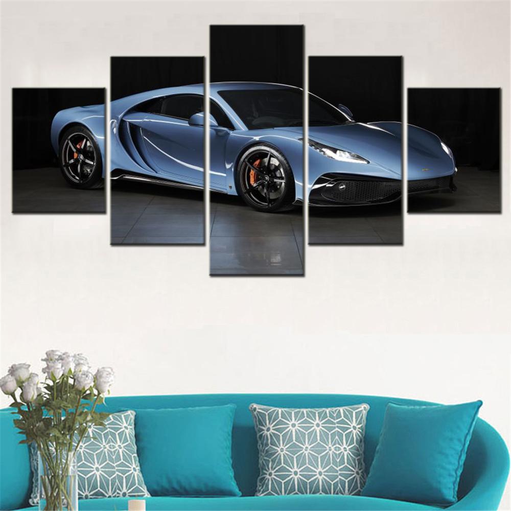 5 Pieces Wall Art Canvas Cars Poster Noble M 500 Picture Print Living Room Decorative Painting Wallpaper Modular Home Decor