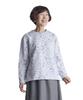 YOSOIKI Floral Print Crew Neck Size Senior Fashion for Women In Their and 80s Dryer-Safe Fleece-Lined Top, Blue, Small, Women's, Gift, 60s, 70s,