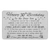 Father Mother Son Happy Birthday Engraving Money Holder Gifts Stainless Steel Portable Engraved Insert Cards Crafts Party