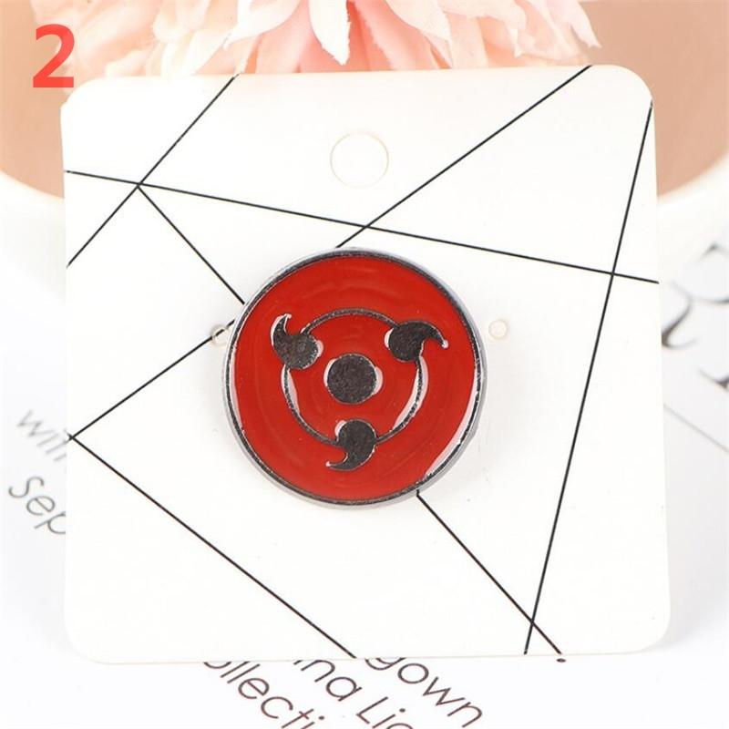 Anime Akatsuki Uchiha Sharingan Red Cloud Badge Cosplay Brooch Pin