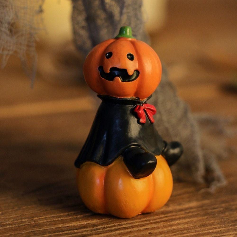 Resin Pumpkin Ghost Owl Ornament Detailed Mini Halloween Figurines  Holiday Gift