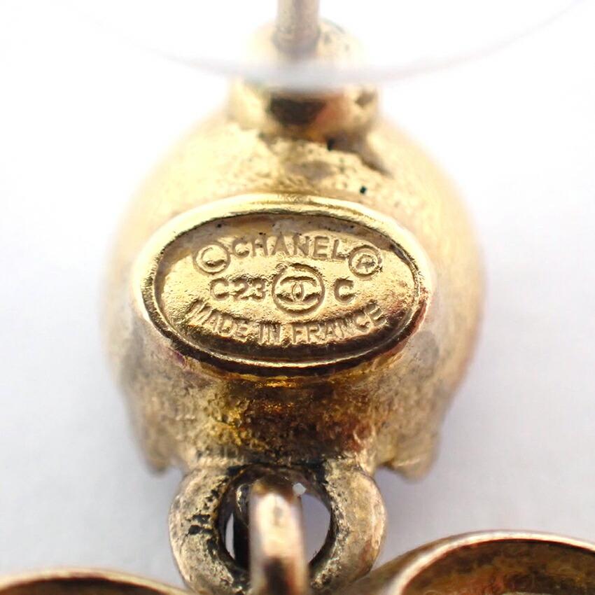 [Pre-owned] CHANEL Coco Mark Rhinestone Earrings (single) / J19-40