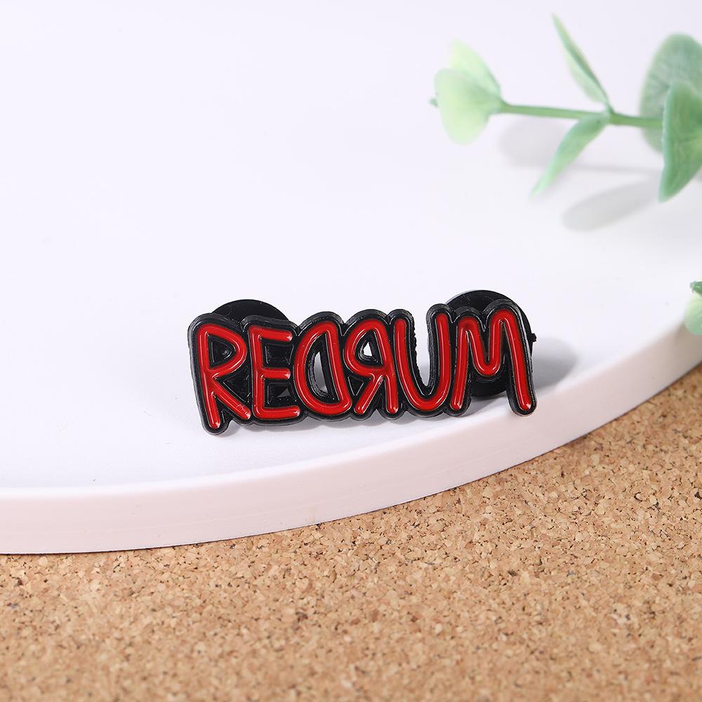 Cute Cartoon English Brooch Creative Irregular Alloy Fixed High-end Versatile Pin Badge