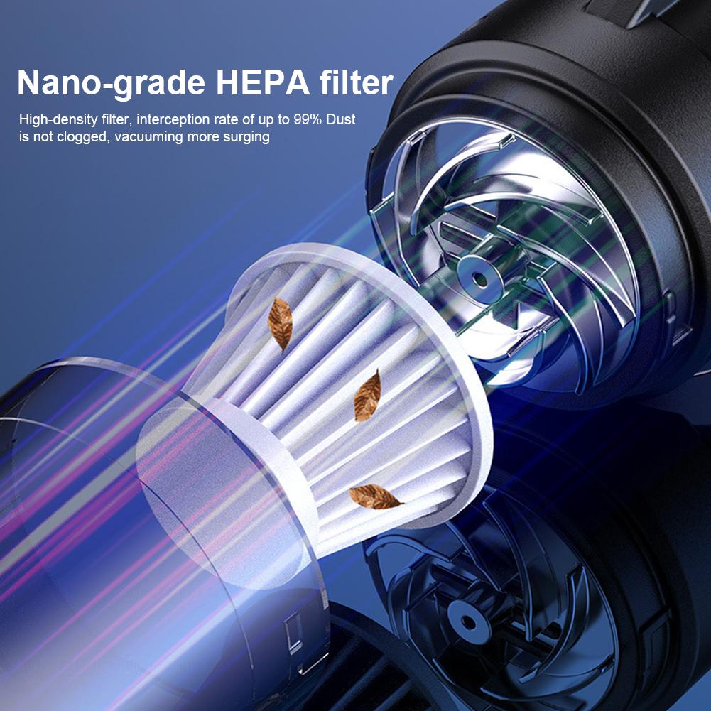 6 In 1 Blowing Suction Car Cleaner Type-C Rechargeable Mini Handheld Cleaner 3500PA Strong Suction for Car Home Office Cleaning