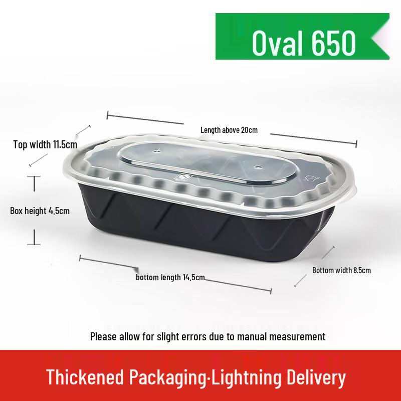 Handun Disposable Square Plastic Lunch Box